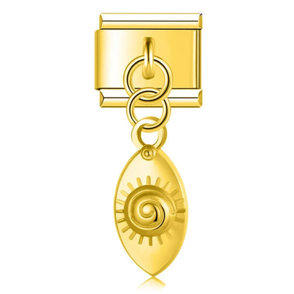 The Botanical Rose & Celestial Sunburst Dangle Charm
