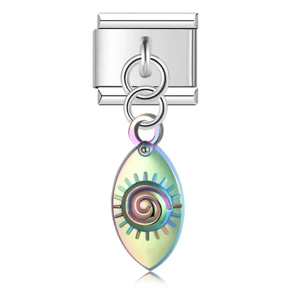 The Botanical Rose & Celestial Sunburst Dangle Charm