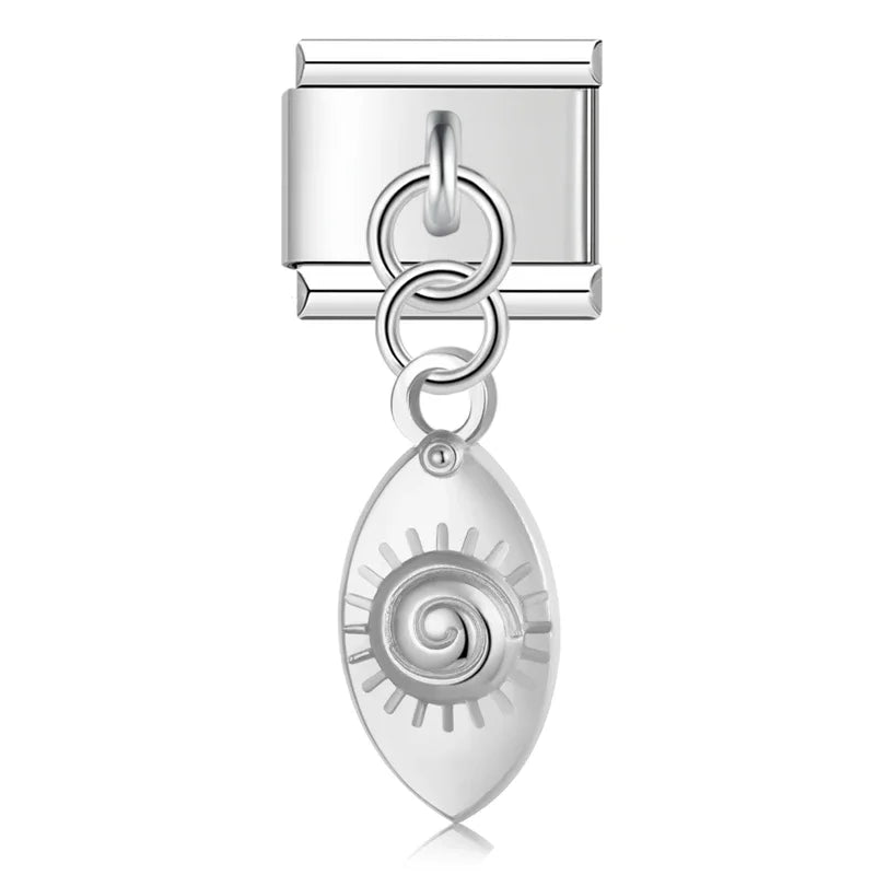 The Botanical Rose & Celestial Sunburst Dangle Charm