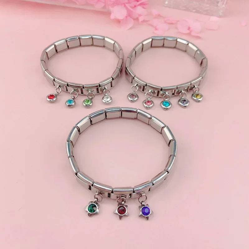colorful gemstone birthday beads charms