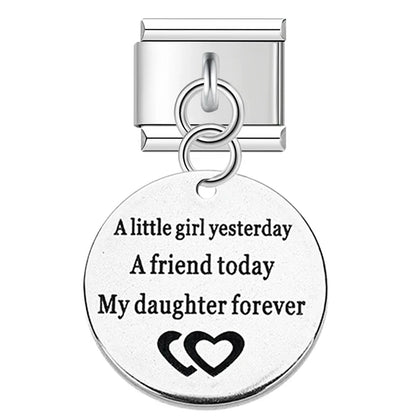 The Artisan Engraved Sentiment Dangle Charm