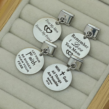 The Artisan Engraved Sentiment Dangle Charm
