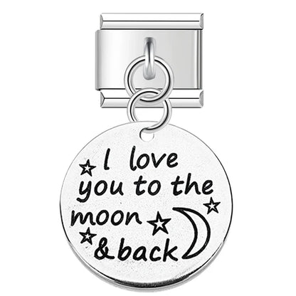 The Artisan Engraved Sentiment Dangle Charm