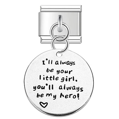 The Artisan Engraved Sentiment Dangle Charm