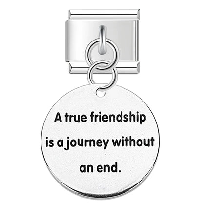 The Artisan Engraved Sentiment Dangle Charm