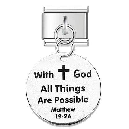 The Artisan Engraved Sentiment Dangle Charm