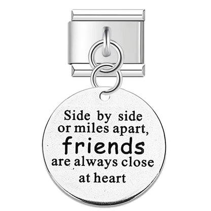 The Artisan Engraved Sentiment Dangle Charm