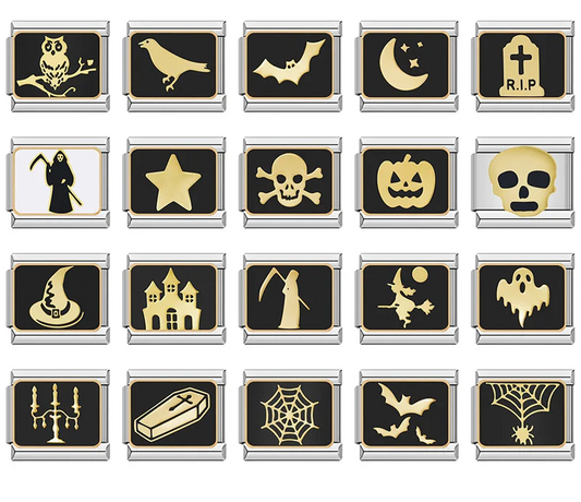 Halloween Black Owl Star Moon Bat Ghost DJ833