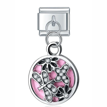 Enamel Lion & Lioness Dangle Charm for Charm Bracelets