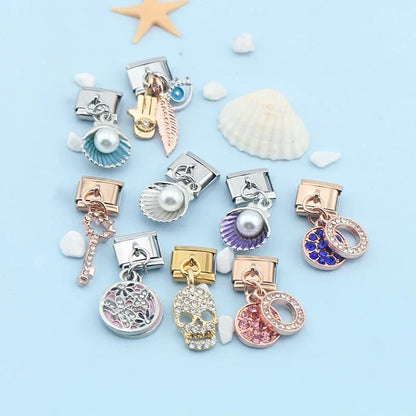 Enamel Lion & Lioness Dangle Charm for Charm Bracelets