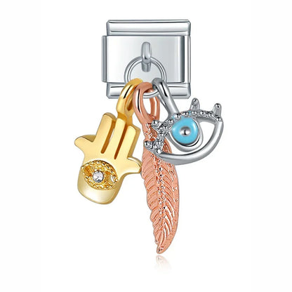 Enamel Lion & Lioness Dangle Charm for Charm Bracelets
