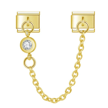 The Round Colour Dangle Charm in Gold & Silver