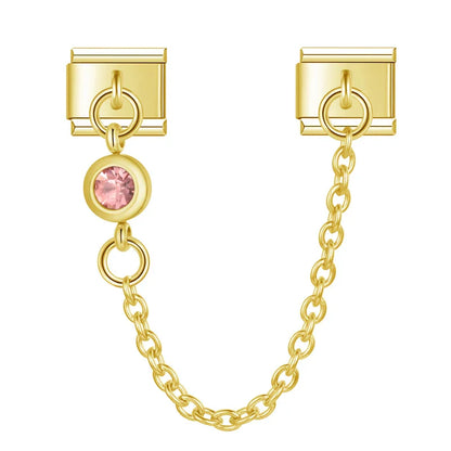 The Round Colour Dangle Charm in Gold & Silver