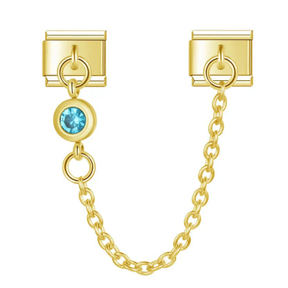 The Round Colour Dangle Charm in Gold & Silver