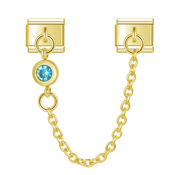 The Round Colour Dangle Charm in Gold & Silver
