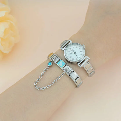 The Round Colour Dangle Charm in Gold & Silver