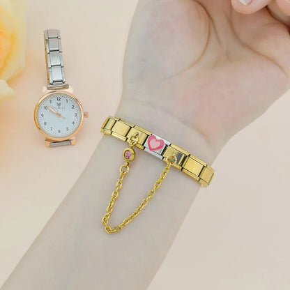 The Round Colour Dangle Charm in Gold & Silver