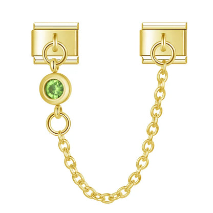 The Round Colour Dangle Charm in Gold & Silver