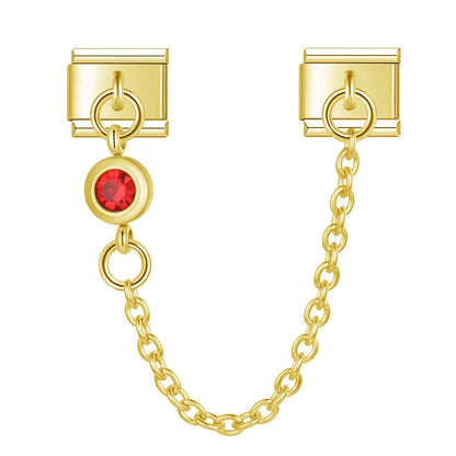 The Round Colour Dangle Charm in Gold & Silver