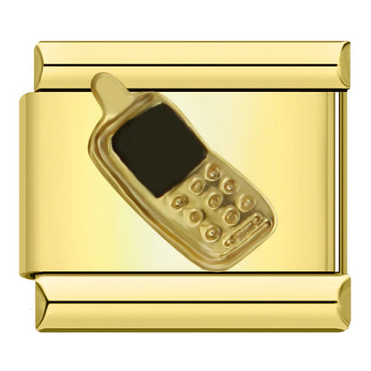 Special Gold Italian Charms — Rose Gold Flower, Mom Script, Guitar & Phone Designs