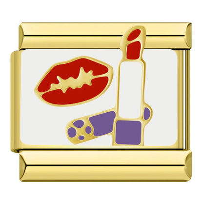 Special Gold Italian Charms — Rose Gold Flower, Mom Script, Guitar & Phone Designs