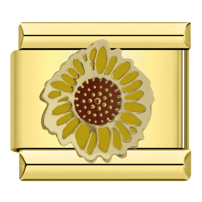 Special Gold Italian Charms — Rose Gold Flower, Mom Script, Guitar & Phone Designs