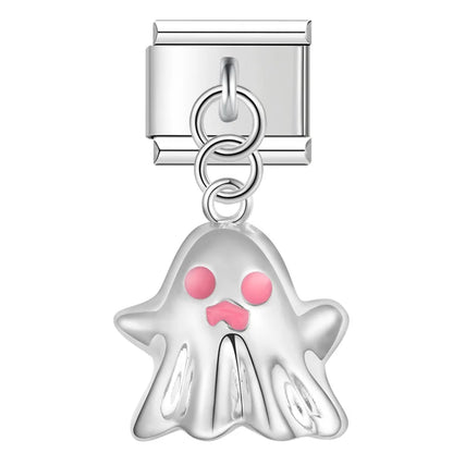 The Colourful Halloween Ghost Enamel Dangle Charm