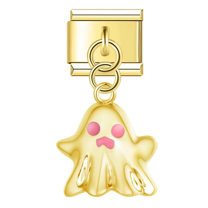 The Colourful Halloween Ghost Enamel Dangle Charm