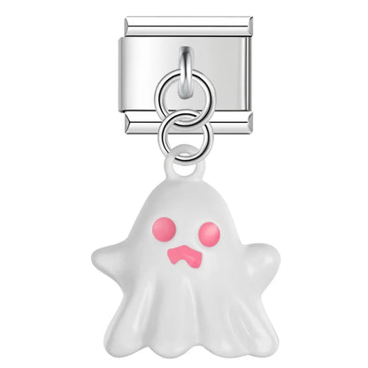 The Colourful Halloween Ghost Enamel Dangle Charm