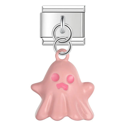 The Colourful Halloween Ghost Enamel Dangle Charm