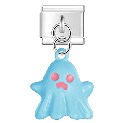 The Colourful Halloween Ghost Enamel Dangle Charm