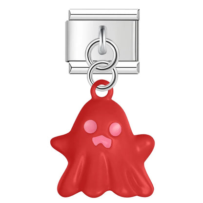 The Colourful Halloween Ghost Enamel Dangle Charm