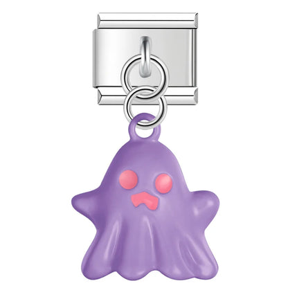 The Colourful Halloween Ghost Enamel Dangle Charm