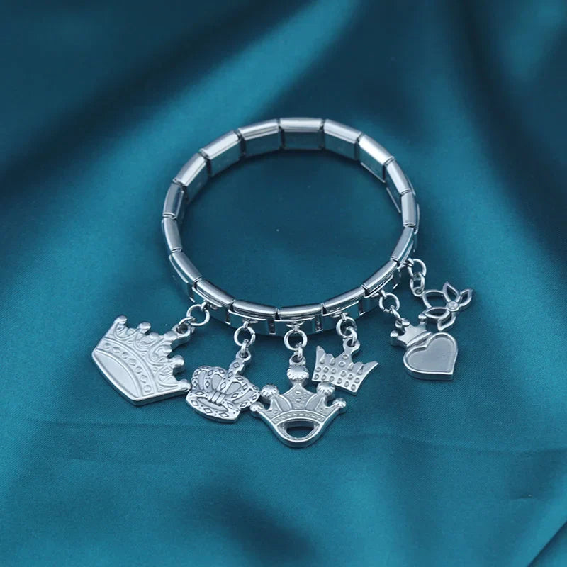 Flower Crown Eye Italian Charms Links DJ1044