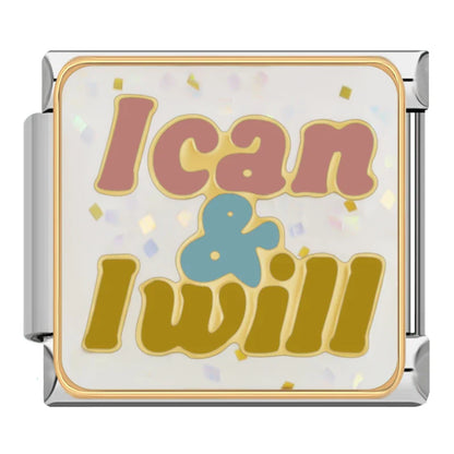 Motivational Quote Italian Charms — Just Do It, Rise Up, Dream Big, I Can & More