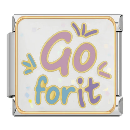 Motivational Quote Italian Charms — Just Do It, Rise Up, Dream Big, I Can & More