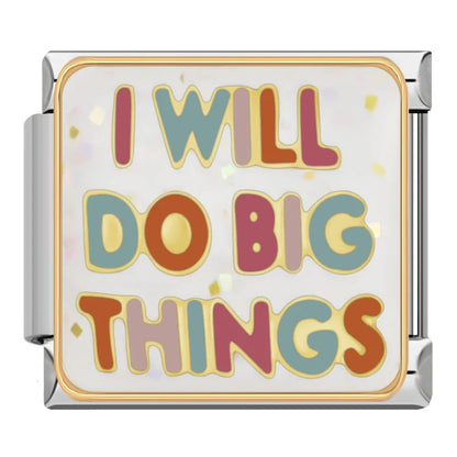 Motivational Quote Italian Charms — Just Do It, Rise Up, Dream Big, I Can & More