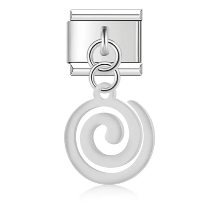 The Stars & Moon Pendant Dangle Charm in Silver & Gold