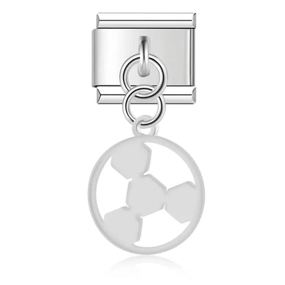 The Stars & Moon Pendant Dangle Charm in Silver & Gold