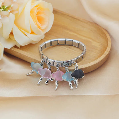 The Weather & Cloud Enamel Dangle Charm in Silver