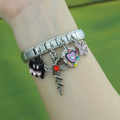Enamel Shark & Ocean Predator Dangle Charm for Charm Bracelets