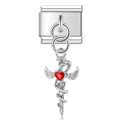 Enamel Shark & Ocean Predator Dangle Charm for Charm Bracelets