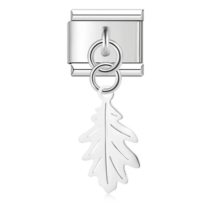 Botanical Leaf Dangle Charms in Silver & Gold