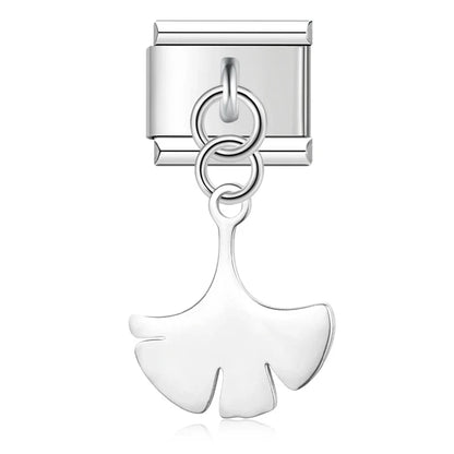 Botanical Leaf Dangle Charms in Silver & Gold
