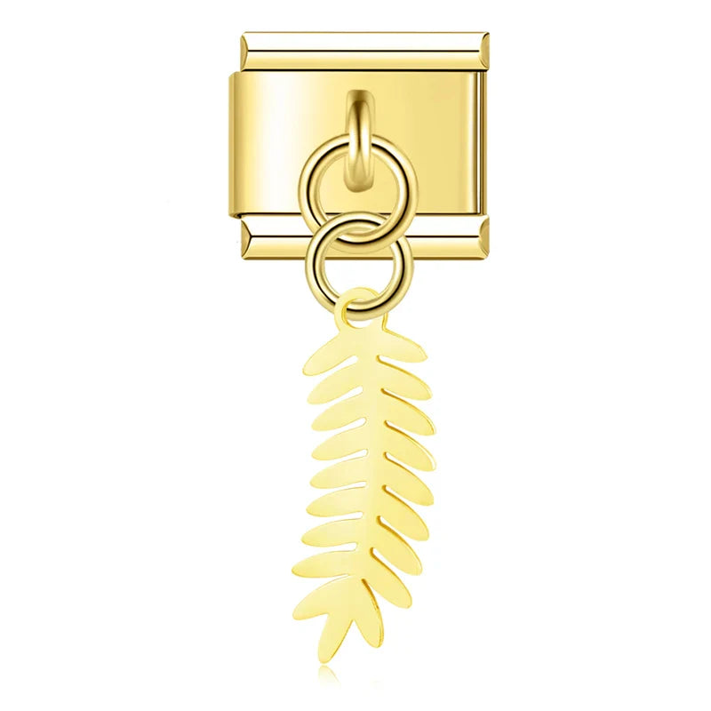 Leaf Italian Charms Links DJ1166
