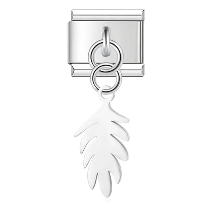 Botanical Leaf Dangle Charms in Silver & Gold