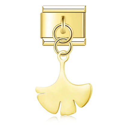 Botanical Leaf Dangle Charms in Silver & Gold
