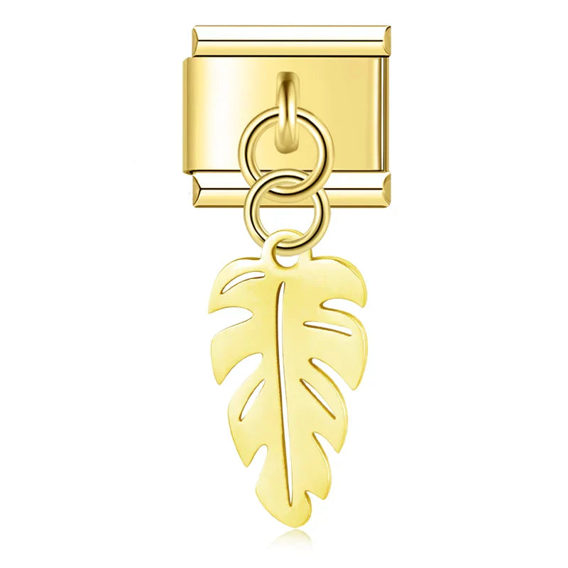 Leaf Italian Charms Links DJ1166