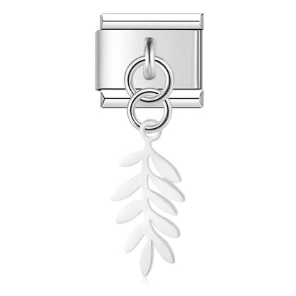 Botanical Leaf Dangle Charms in Silver & Gold