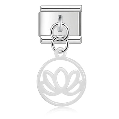 Spiritual Floral Dangle Charms in Silver & Gold